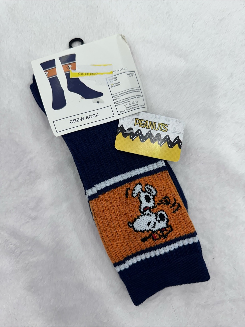 Peanuts Crew Socks Shoe Size 6 1/2-12 1/2